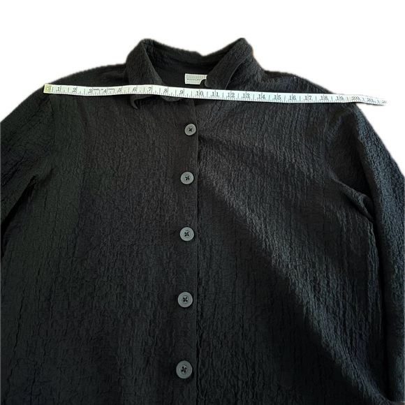 Woman’s White Stag black waffle shirt blouse size M 8/10 - Picture 6 of 7